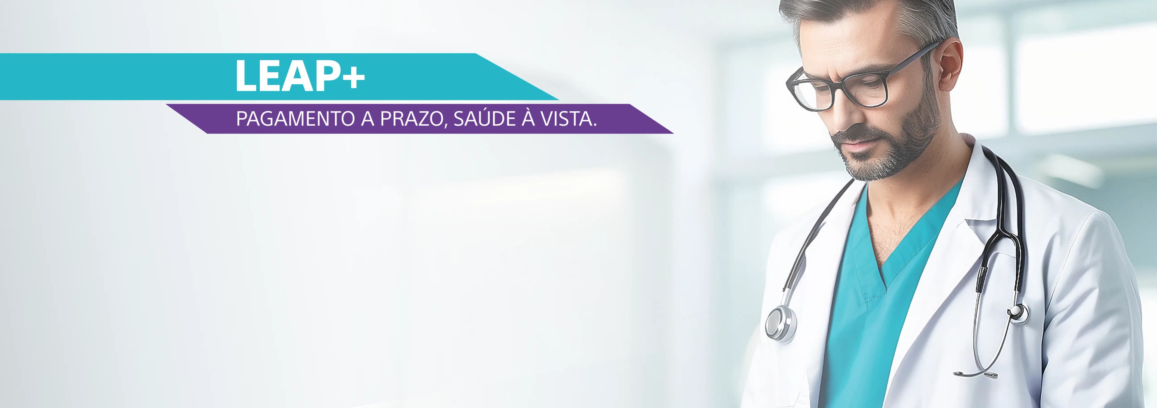 Banner LEAP+ para médicos
